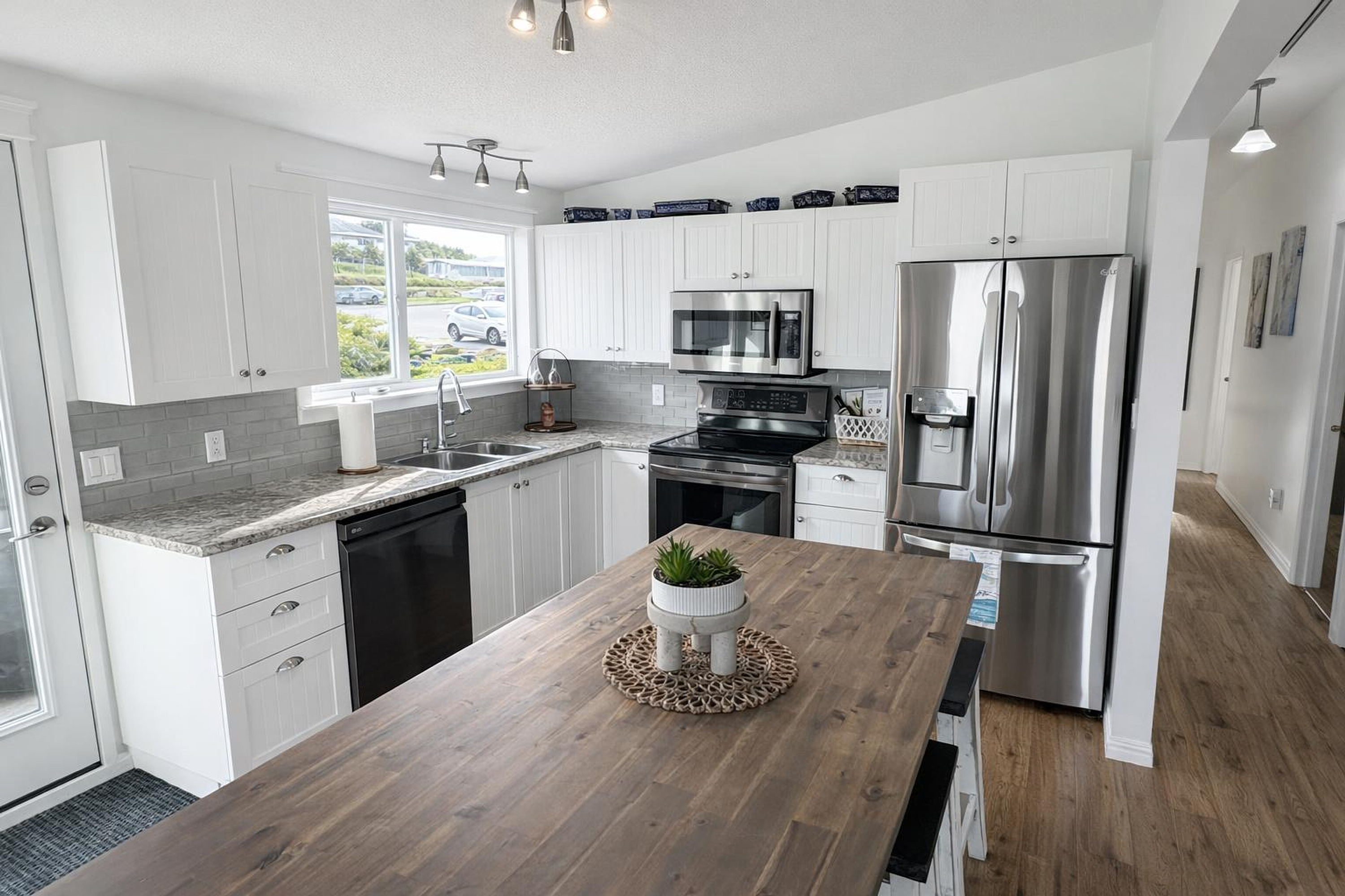 Renovated kitchen with breakfast island